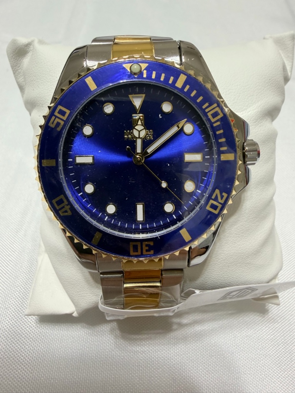 Montres Prestige by Invicta. Gold and Silver 2 tone with blue dial men’s watch